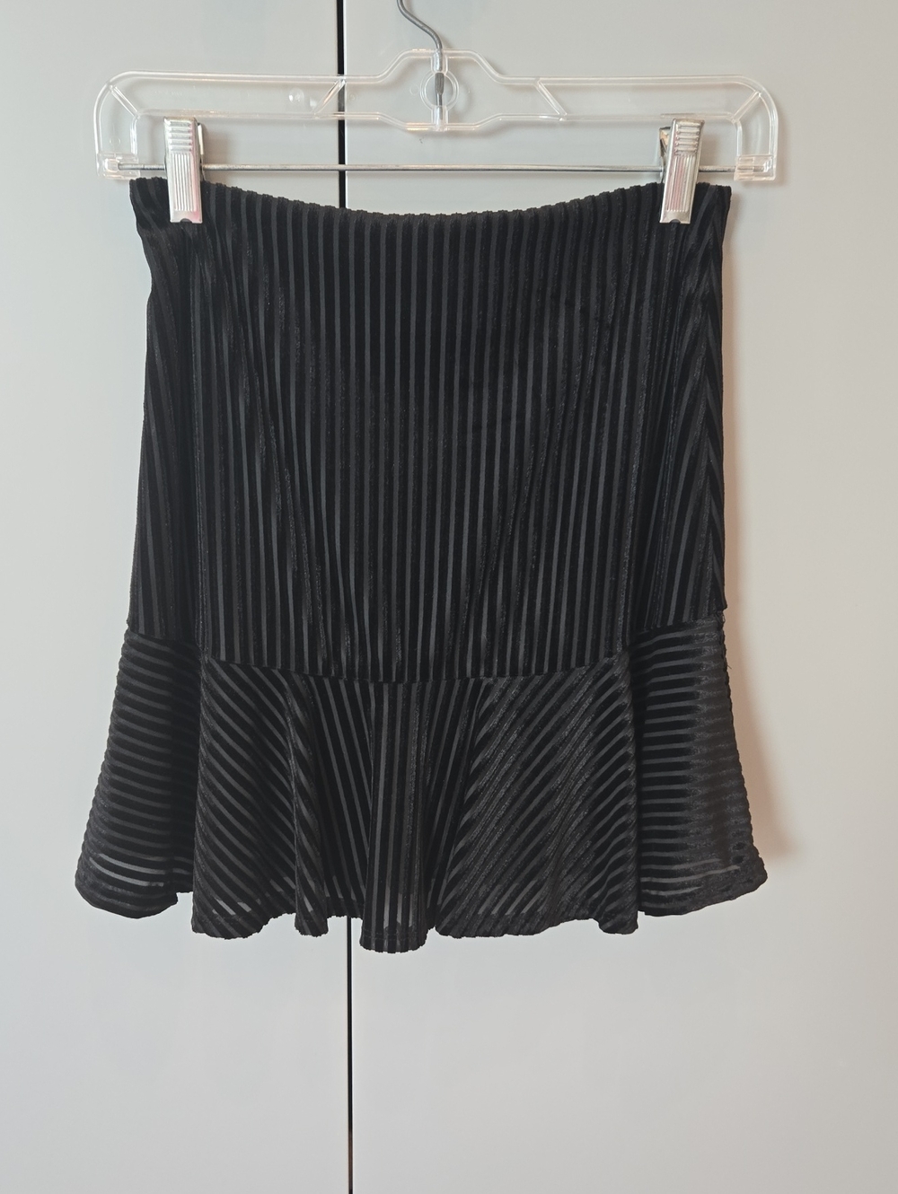Women’s Black Velvet Mini Skirt